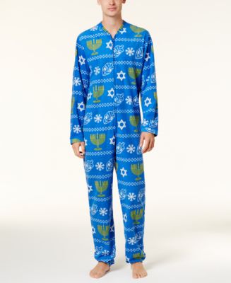 Jumpsuit Hanukkah Onesie Womens Bioworld Men's Hanukkah Onesie Macy's
