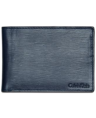 calvin klein leather slimfold wallet