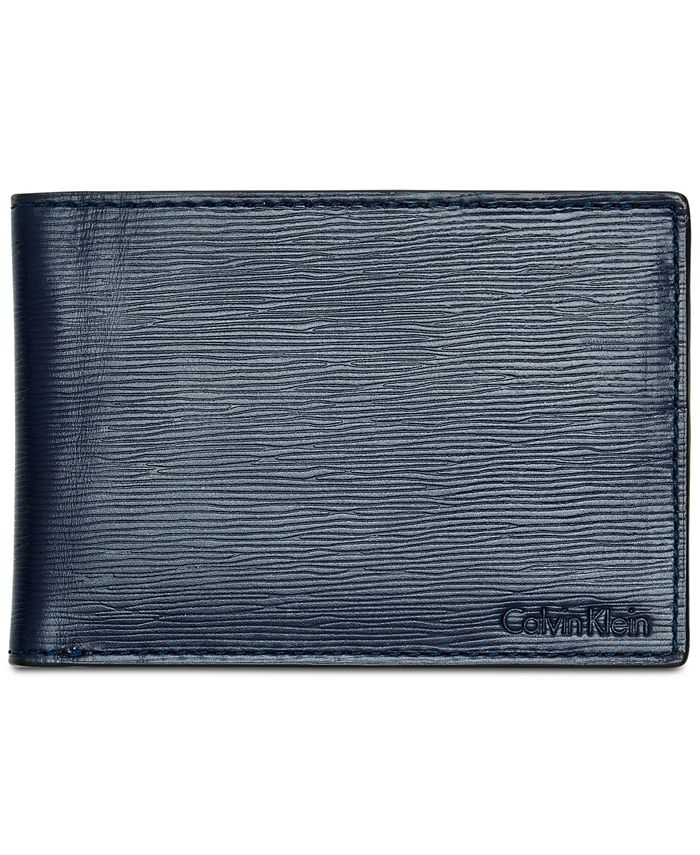 Persoonlijk album Meting Calvin Klein Men's Textured Leather Slimfold Wallet & Reviews - All  Accessories - Men - Macy's