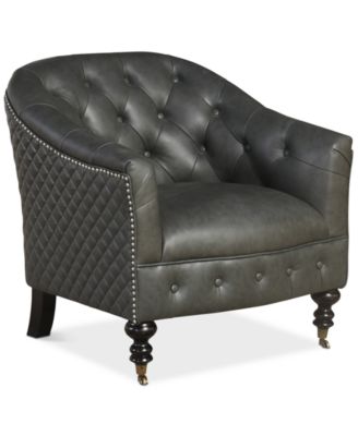 Abbyson Living - Desani Leather Club Chair, Quick Ship