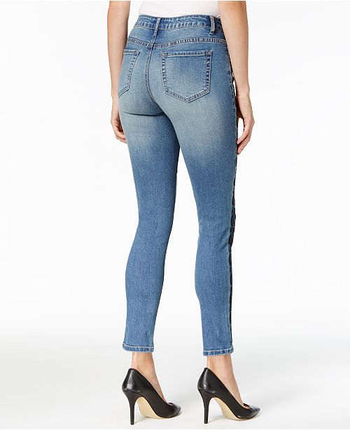Earl Jeans Embroidered Skinny Jeans & Reviews - Jeans - Women - Macy's