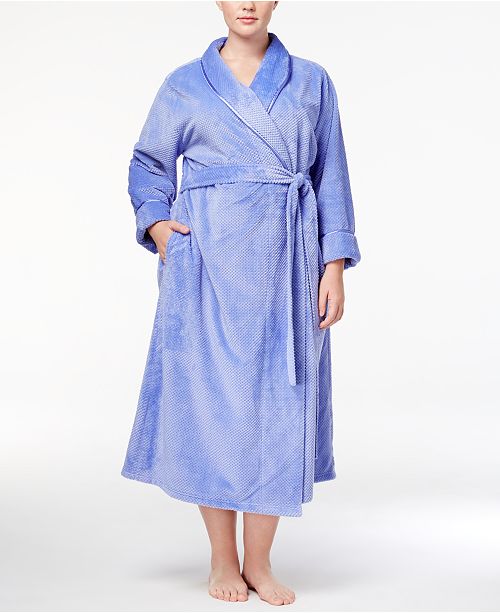 Charter Club Plus Size Long Robe, Created for Macy's & Reviews Bras