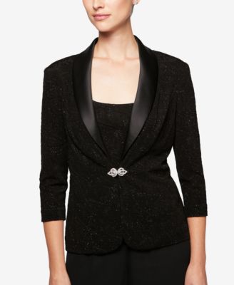 Alex Evenings - Glitter Textured Jacket & Shell