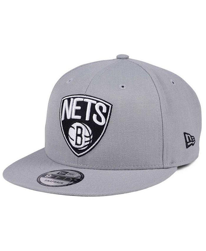 New Era Brooklyn Nets Gray Pop 9FIFTY Snapback Cap - Macy's