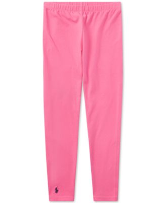 Big Girls Embroidered Pony Stretch Cotton Leggings