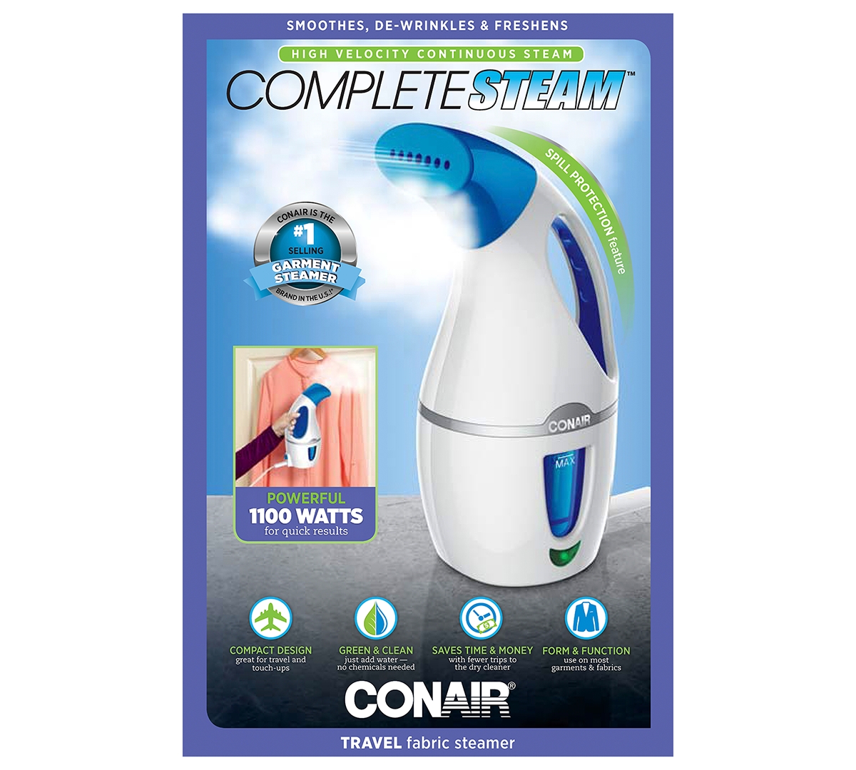 Shop Conair Gs2 Completesteam Travel Fabric Steamer In White