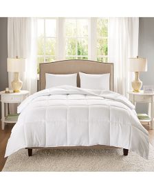 Copper-Infused Microfiber White Full/Queen Down-Alternative Comforter 