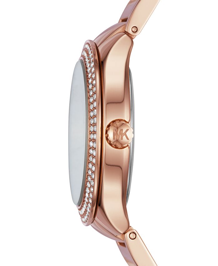 Michael Kors Women's Mini Kerry Rose Gold-Tone Stainless Steel Bracelet ...
