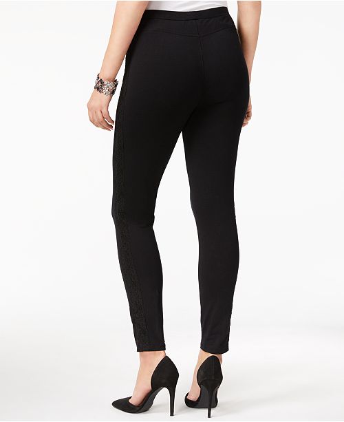Style & Co Lace-Trim Leggings, Created for Macy's - Pants & Capris ...