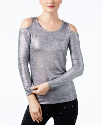 michael kors metallic top