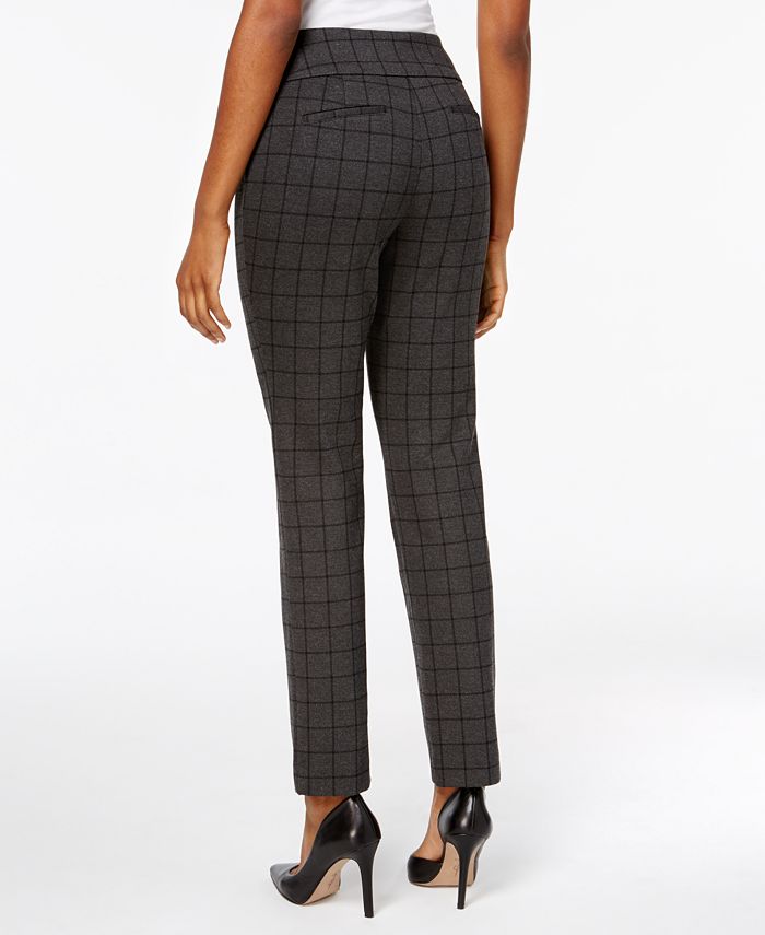Charter Club Plaid Slim-Leg Pants, Created for Macy's - Macy's