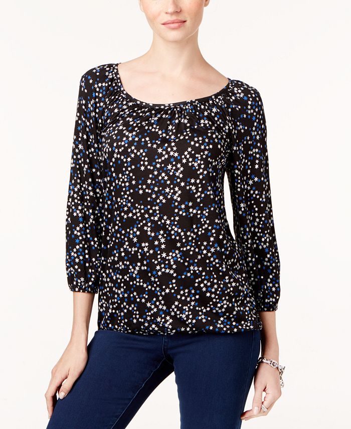 Michael kors peasant blouse hot sale