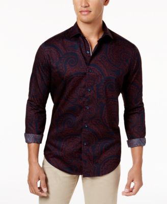 Tasso Elba Men's Paisley Shirt, Created 