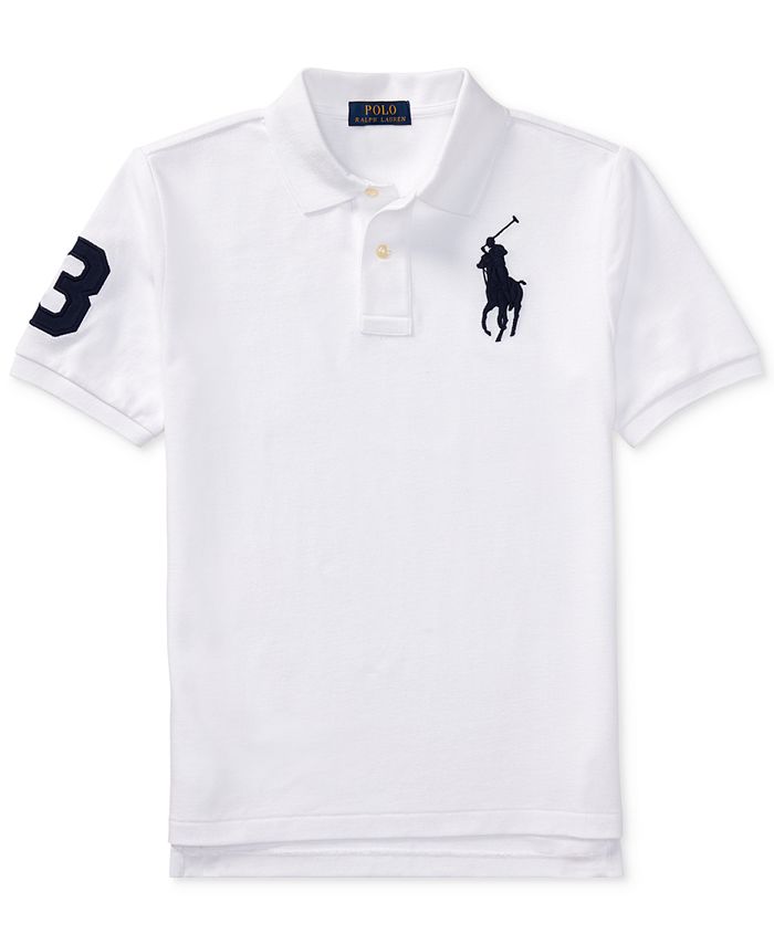 Polo Ralph Lauren Big Boys Mesh Cotton Polo & Reviews - Shirts & Tops ...