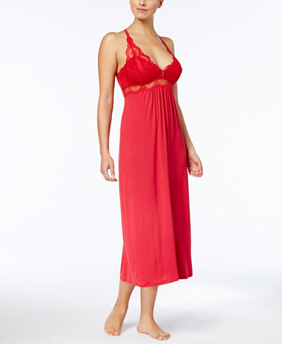 Thalia Sodi Lace-Trimmed Knit Nightgown, Created for Macy's - Lingerie ...