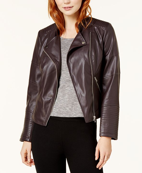 Bar III Faux-Leather Moto Jacket, Created for Macy's ... (591 x 722 Pixel)