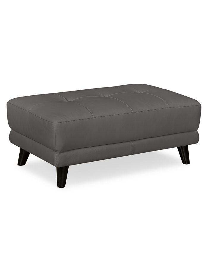 Furniture - Lanz Leather Ottoman, Created for Macy's