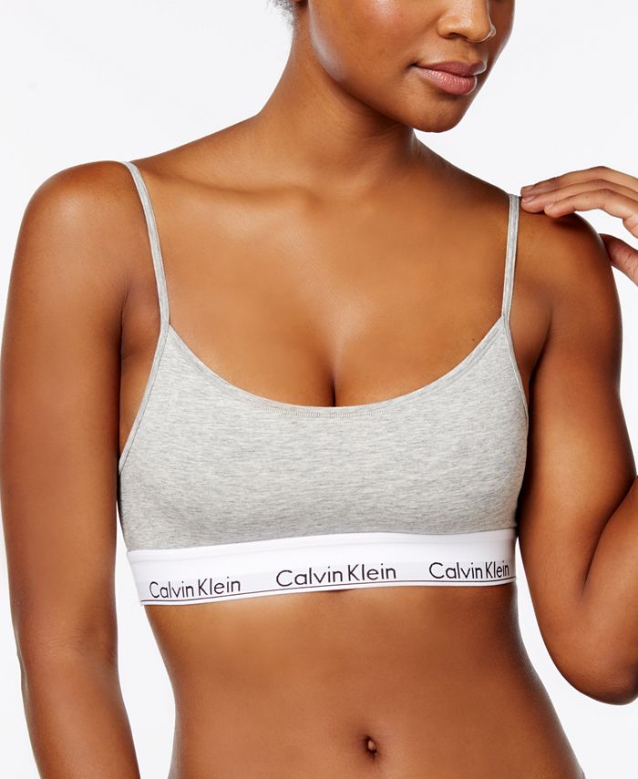Calvin Klein Girls' Training Bra Cotton Bralette with Adjustable