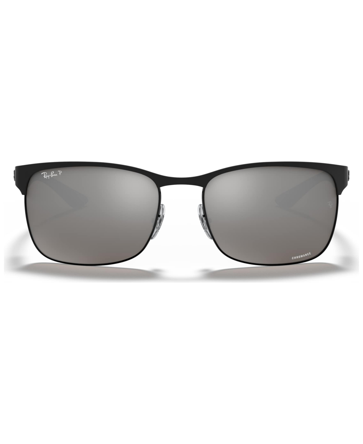 Shop Ray Ban Polarized Sunglasses , Rb8319 Chromance In Black,grey Mirror Polar
