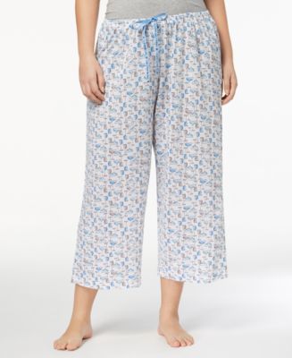 Hue Plus Size Icy Margarita Knit Capri Pajama Pants - Macy's