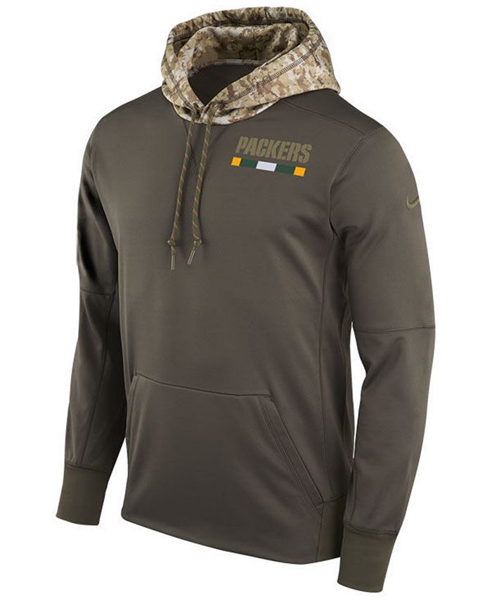 Nike Men's Green Bay Packers Salute To Service Therma Hoodie - Macy's