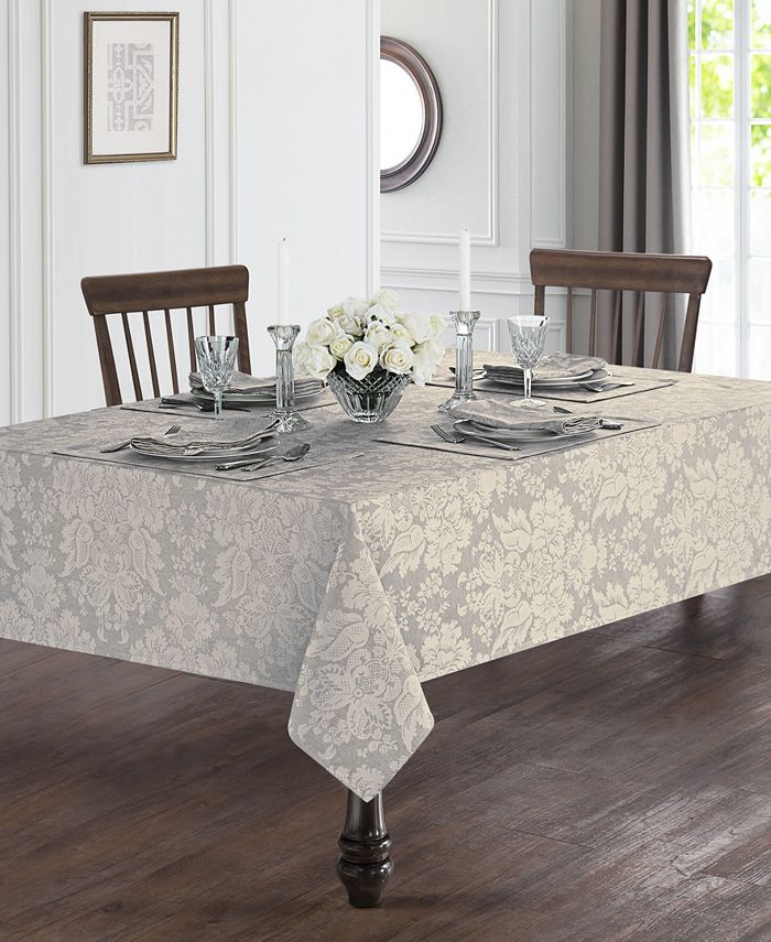 Waterford Berrigan Silver 70" x 144" Tablecloth Macy's