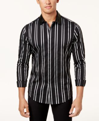 vertical striped dress shirt mens