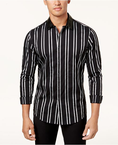 Inc International Concepts I N C Men S Vertical Striped Shirt