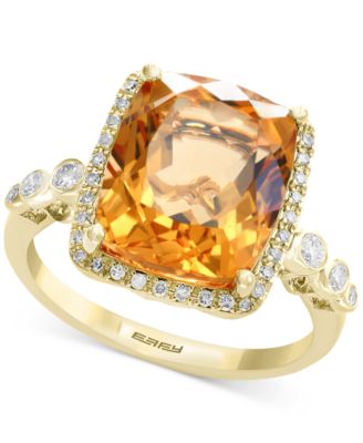 EFFY Collection - Citrine (7 ct. t.w.) & Diamond (1/3 ct. t.w.) Ring in 14k Gold