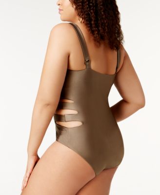 Becca ETC Plus Size Reversible One-Piece Swimsuit