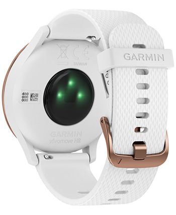 Garmin v vomove HR White Silicone Strap Hybrid Smart Watch 43mm