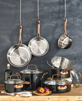 Cuisinart Onyx Black & Rose Gold 12-Pc Stainless Steel Cookware