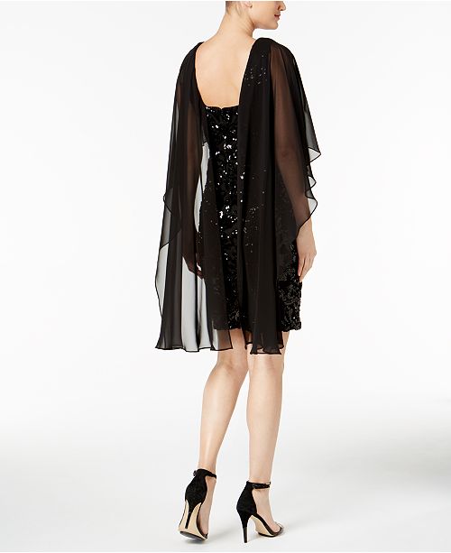 Calvin Klein High-Low Popover Sequined Dress - Dresses - Women - Macy&#39;s