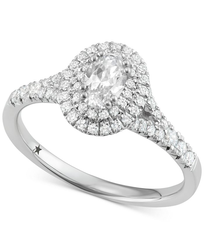 Macy's Star Signature Diamond - ™ Halo Engagement Ring (1 ct. t.w.) in 14k White or Yellow Gold