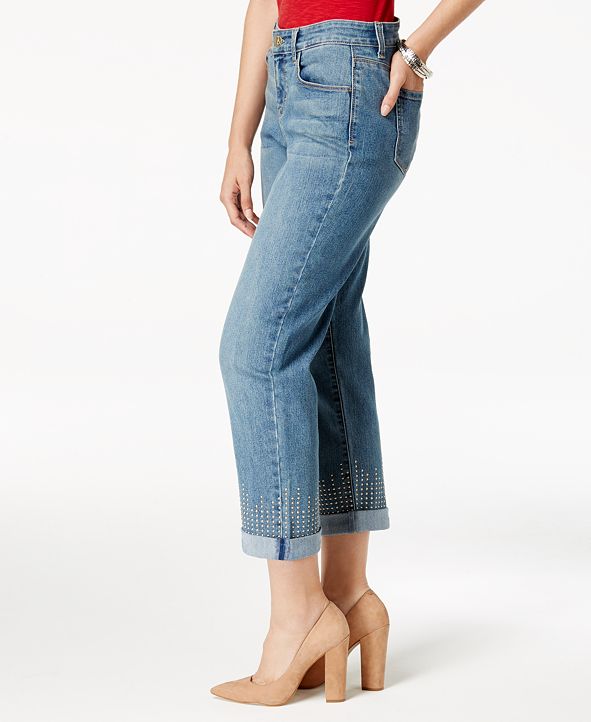 Style & Co Studded Curvy Boyfriend Jeans, Created for Macy's & Reviews ...