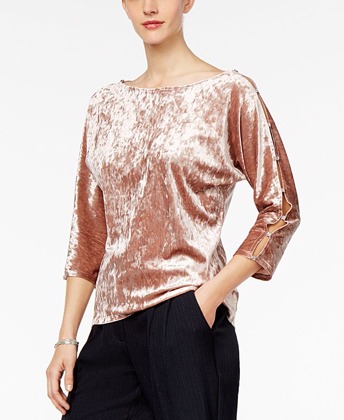Cable & Gauge Embellished Cutout Top - Macy's