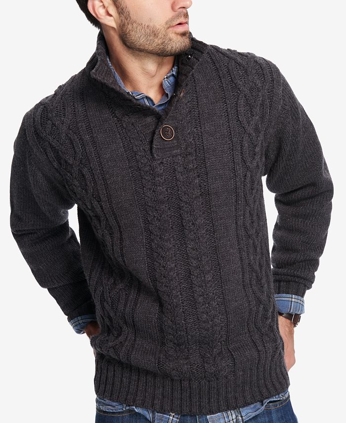 Weatherproof Vintage Men's Mock-Neck Sweater - Macy's