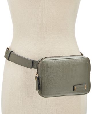 calvin klein pebble leather fanny pack