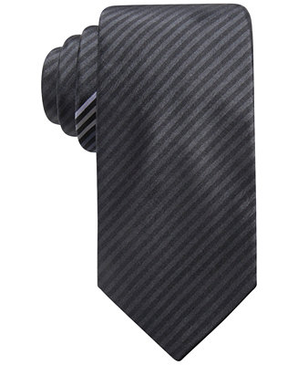 Alfani Men's Stripe Slim Silk Tie, Created for Macy's - Macy's