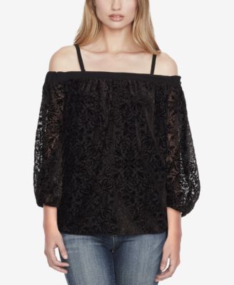 Jessica Simpson - Velvet Cold-Shoulder Top