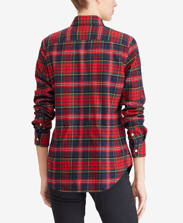 polo ralph lauren womens flannel shirt