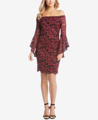 Karen Kane Samantha Off The Shoulder Lace Dress Macy s