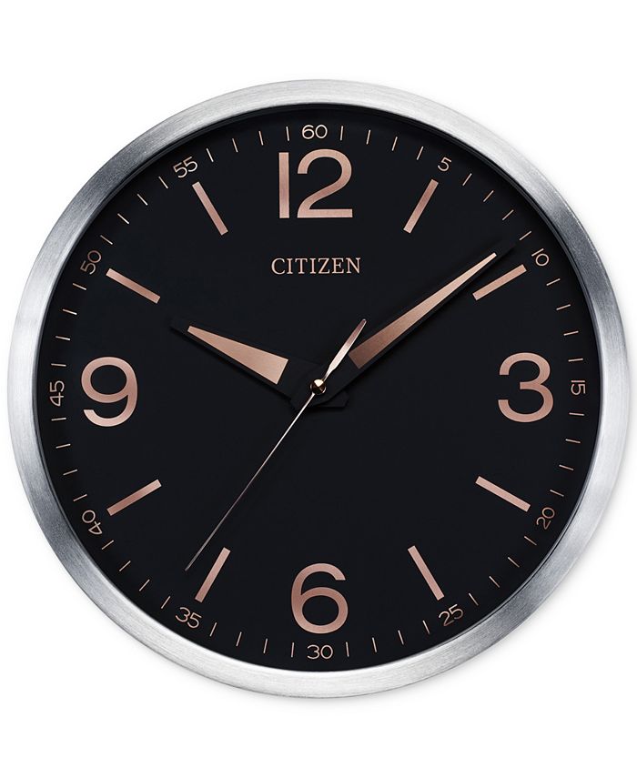 Citizen Gallery SilverTone Metal Wall Clock Macy's