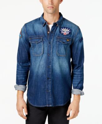 mens superdry denim shirt