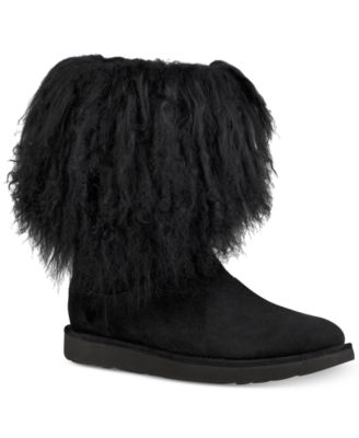 ugg mongolian fur boots size 10