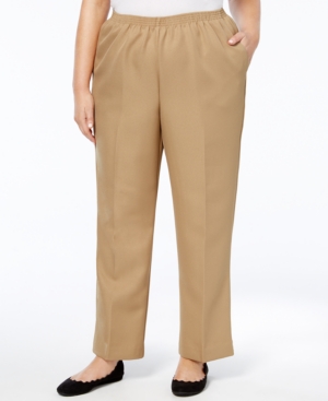 Macy's Canada,Alfred Dunner Plus Size Classic Pull-On Straight-Leg Pants