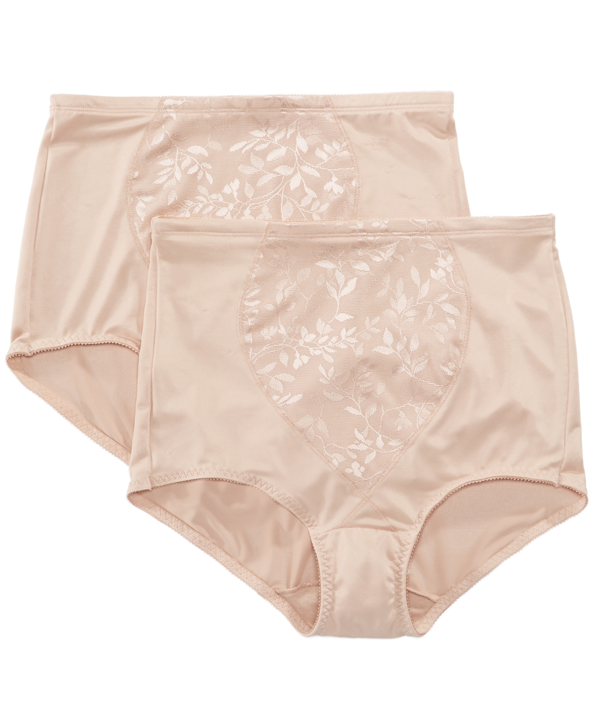 Shop Bali Women's Firm Control Tummy Panel 2 Pack X710 In Nude Jacquard,nude Jacquard