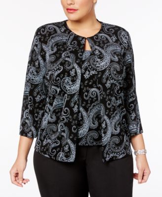 alex evenings plus size tops