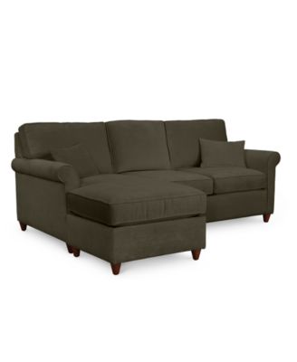 Lidia 82" Fabric 2-Pc. Reversible Chaise Sectional Sofa with Storage Ottoman - Custom Colors, Created for Macy's