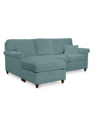 Furniture - Lidia Fabric 2-Pc. Sectional Sofa with Storage Chaise: Custom Colors, Created for Macy's